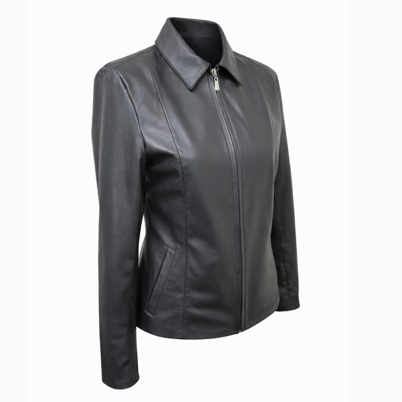 Jaqueta de Couro Feminina Spencer Ref.150