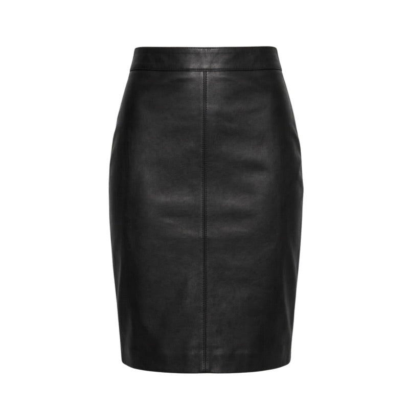 Saia em Couro Lápis