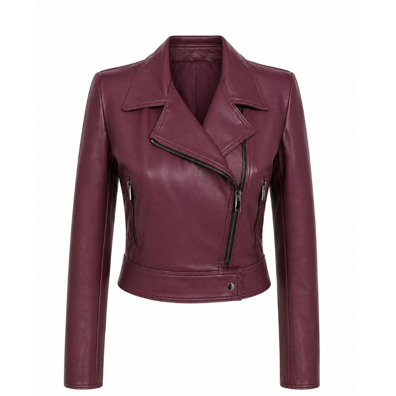 Jaqueta Perfecto OMK Couro 602 Bordo