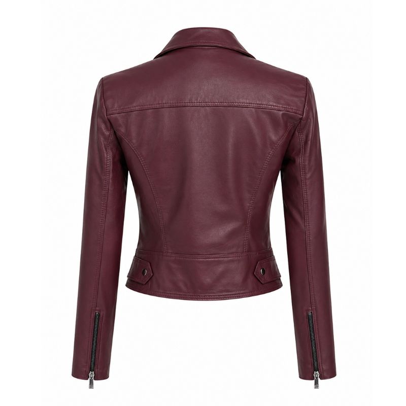 Jaqueta Perfecto OMK Couro 602 Bordo