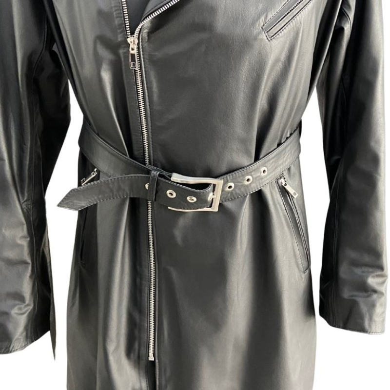 Sobretudo em Couro Masculino Ref.611