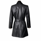 Trench Coat em Couro Feminino Ref.531