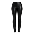 Calça OMK Couro Skinny com Tecido Ref 334