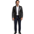 Blazer em Couro Slim Ref. 607