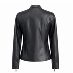 Chaqueta de cuero de motorista para mujer Chaqueta de cuero de motorista para mujer 185