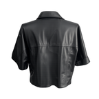 Camisa Cropped em Pelica Manga Curta Ref 369