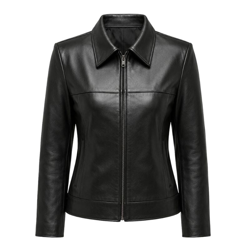 Jaqueta Feminina de Couro Clássica Ref 130