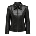 Jaqueta Feminina de Couro Clássica Ref 130