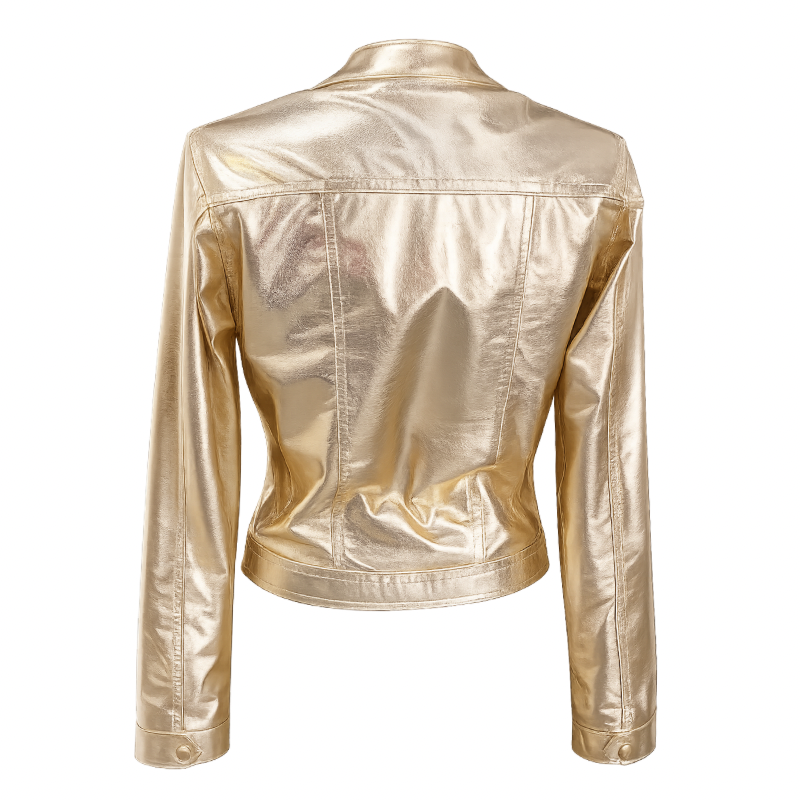 Chaqueta de Cuero Metalizada Ref. 933