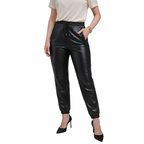 Pantalón jogger de piel
