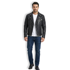 Chaqueta de cuero para hombre perfecto Rider