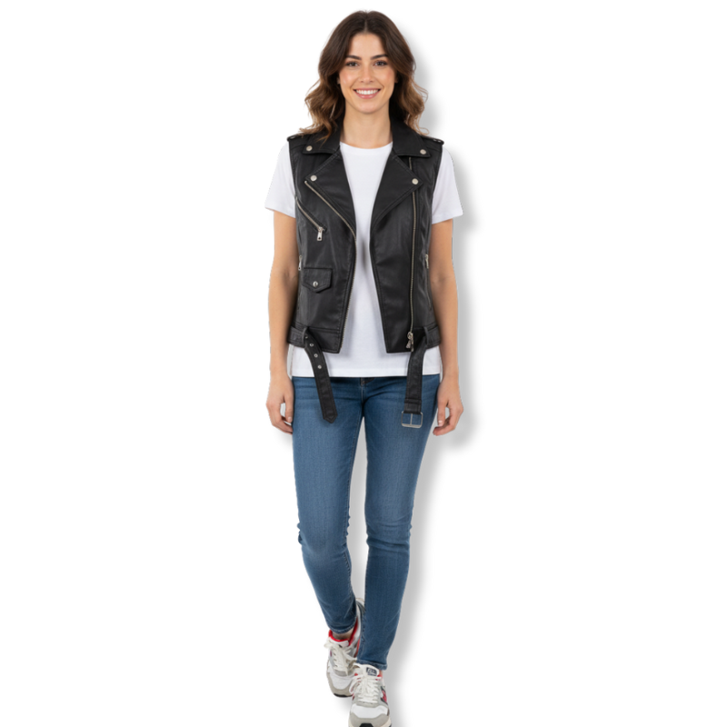 Colete de Couro Biker Ref. 362