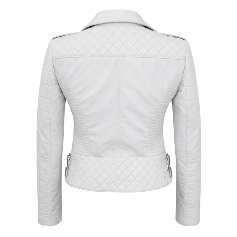 Jaqueta de Couro Branca Ref. 557