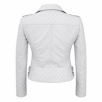 Jaqueta de Couro Branca Ref. 557