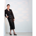 Blazer de Couro Feminino Pelica Vazada Ref.509