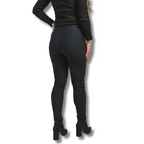 Calça OMK Couro Skinny com Tecido Ref 334