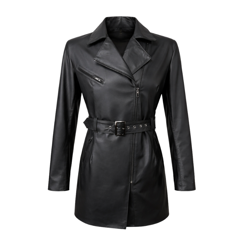 Sobretudo em Couro Masculino Ref.611