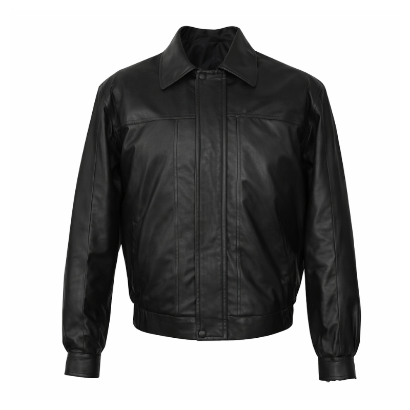 Chaqueta de cuero para hombre tipo bomber Ref.920