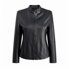 Chaqueta de cuero de motorista para mujer Chaqueta de cuero de motorista para mujer 185