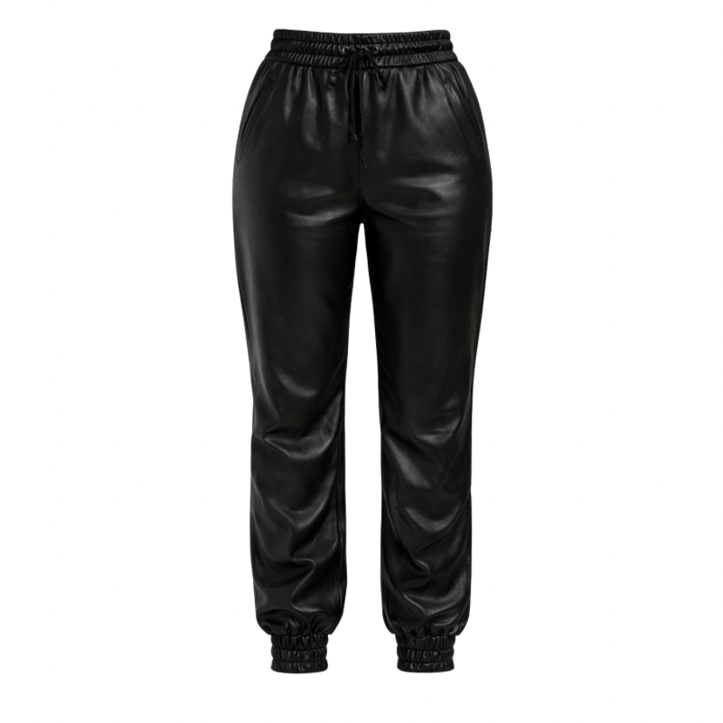 Pantalón jogger de piel