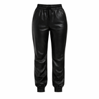 Pantalón jogger de piel
