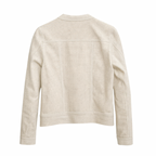 Chaqueta de cuero calado blanquecino Ref. 933