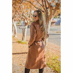 Sobretudo Feminino em Couro Havana Ref. 524