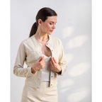 Jaqueta de Couro Vazado Off White Ref. 933