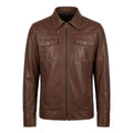 Jaqueta de Couro Masculina Slim Ref 788