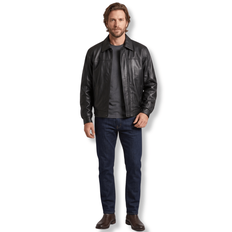 Men's Bomber Leather Jacket Ref.920
