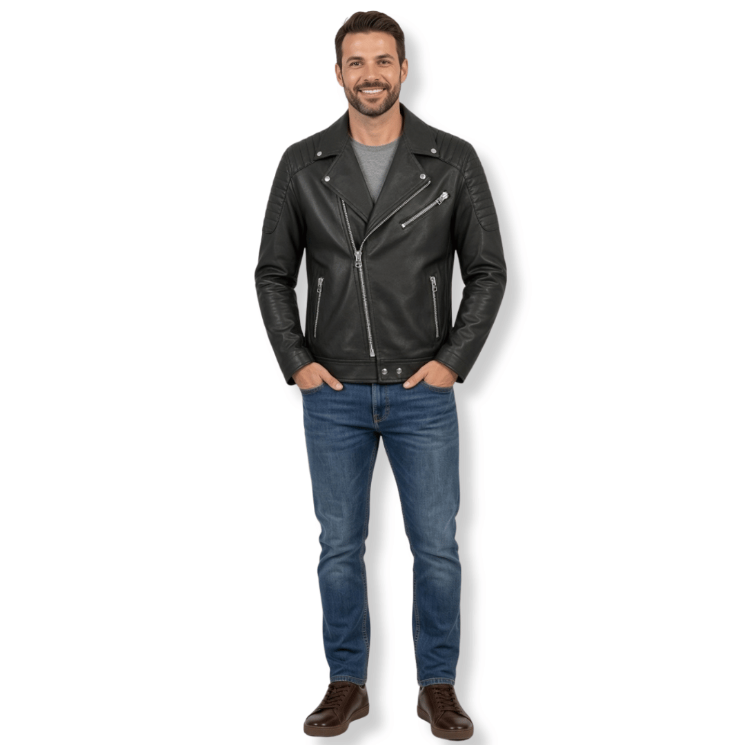 Jaqueta de Couro Masculina Perfecto Rider