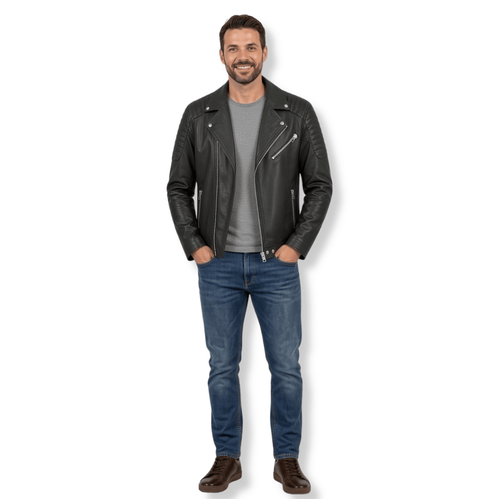 Jaqueta de Couro Masculina Perfecto Rider