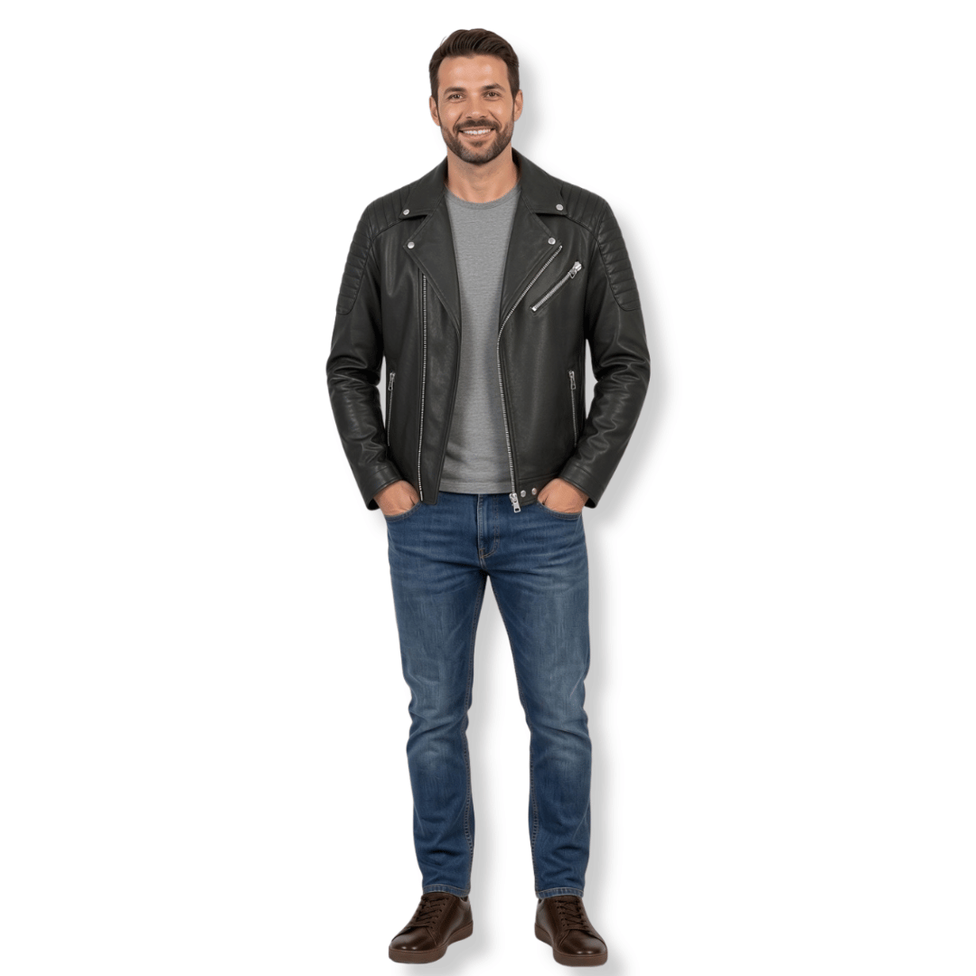 Jaqueta de Couro Masculina Perfecto Rider