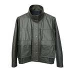 Jaqueta Bomber Couro Gola Alta Ref 922