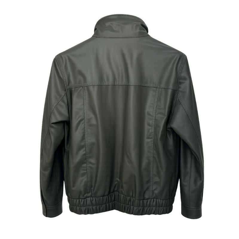 Jaqueta Bomber Couro Gola Alta Ref 922