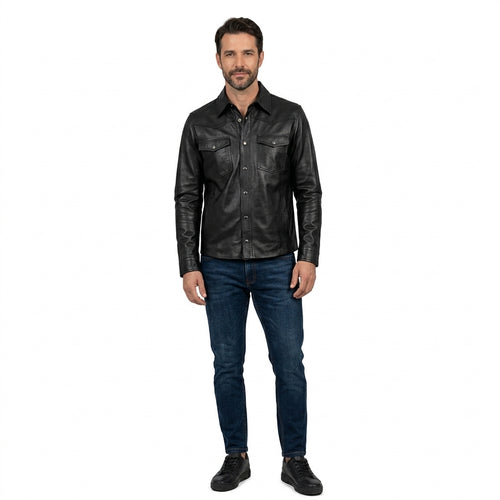 Men's Leather Shirt