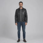 Men's Slim Leather Jacket Ref 788