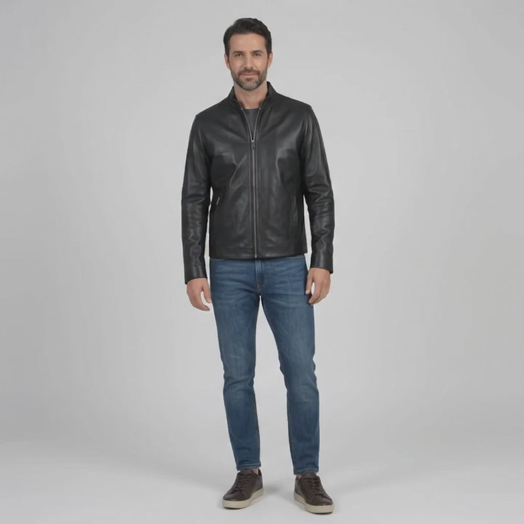Jaqueta de couro Slim Ref.301