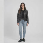Jaqueta Feminina de Couro Clássica Ref 130